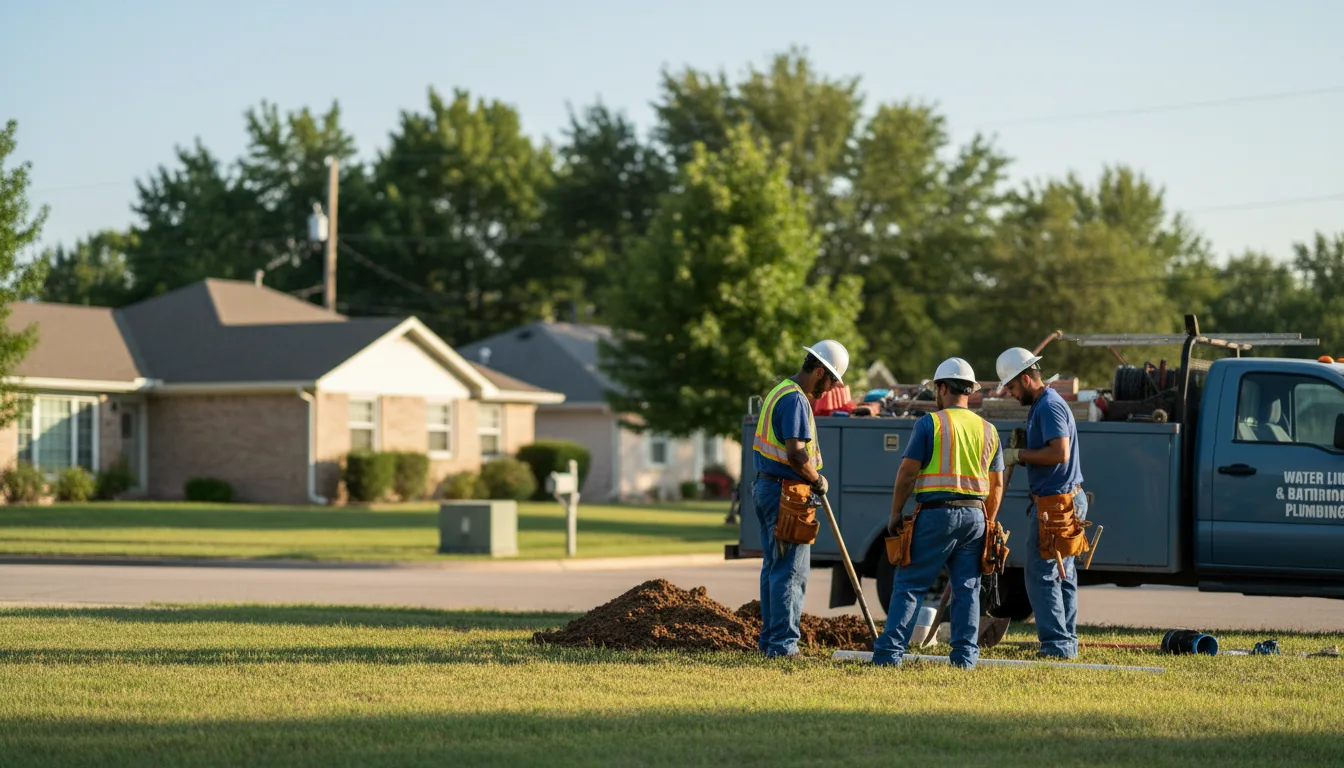 Residential water line and bathroom plumbing service in Fultonham, NY